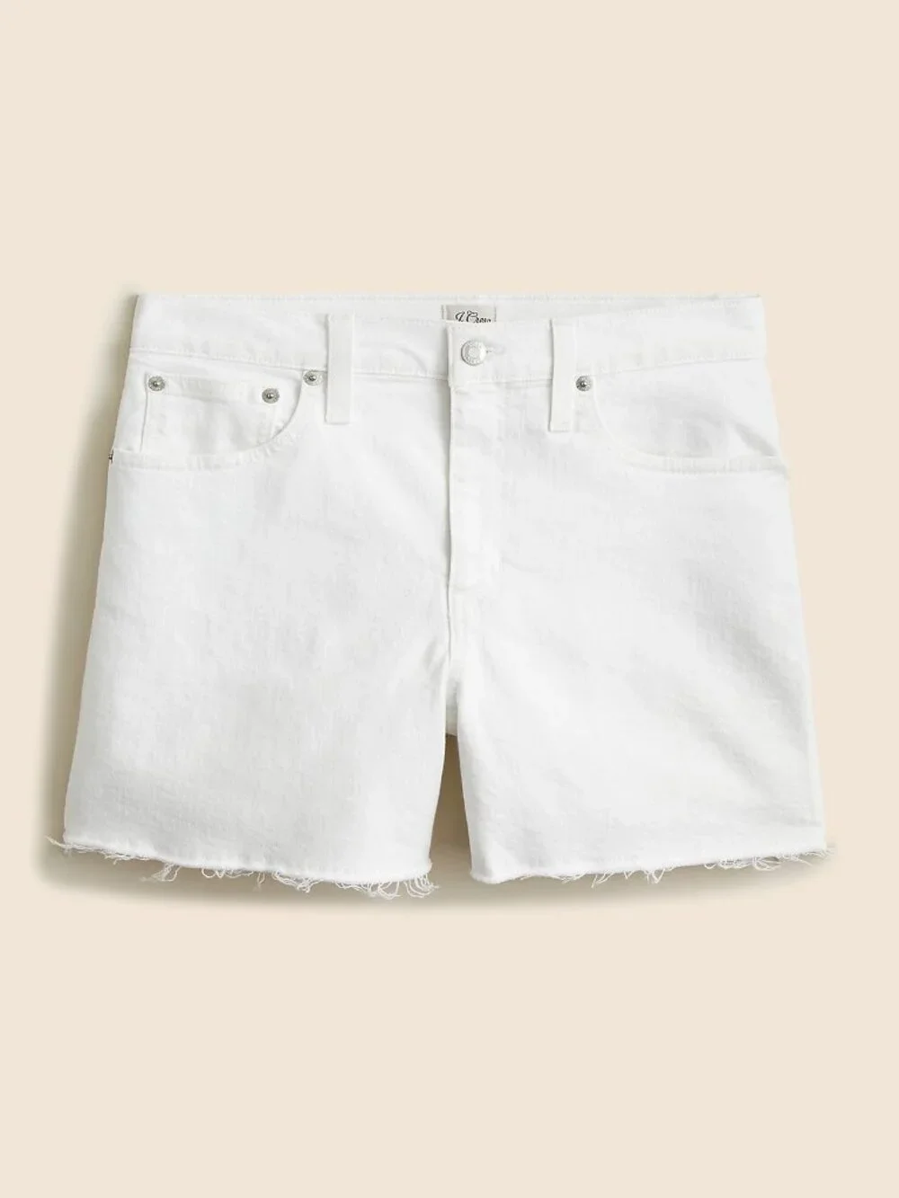 J. Crew High-rise denim short in white size 24